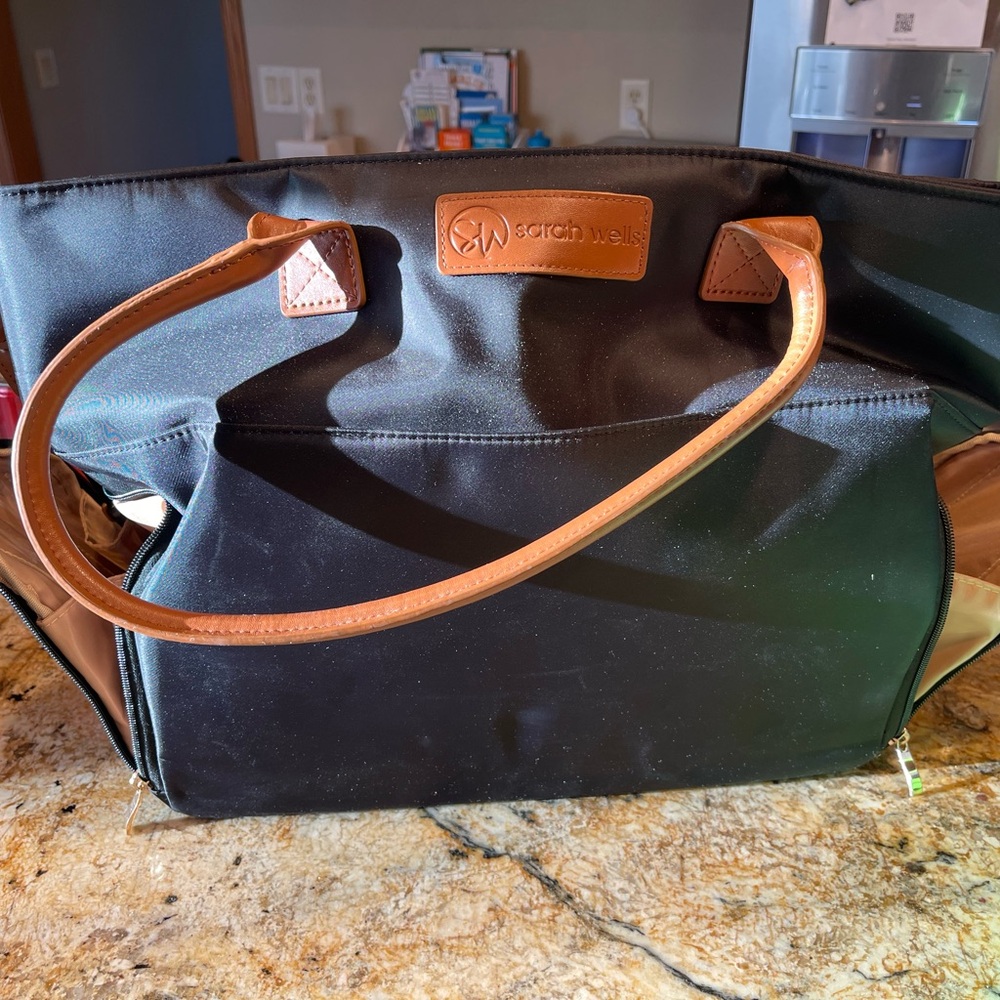 Sarah Wells Black and Brown Breast Pump Bag